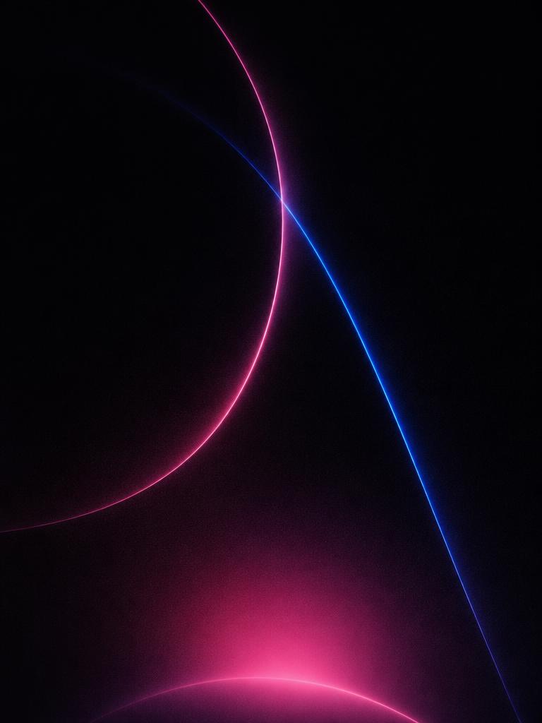 Abstract pink and blue gradient arcs